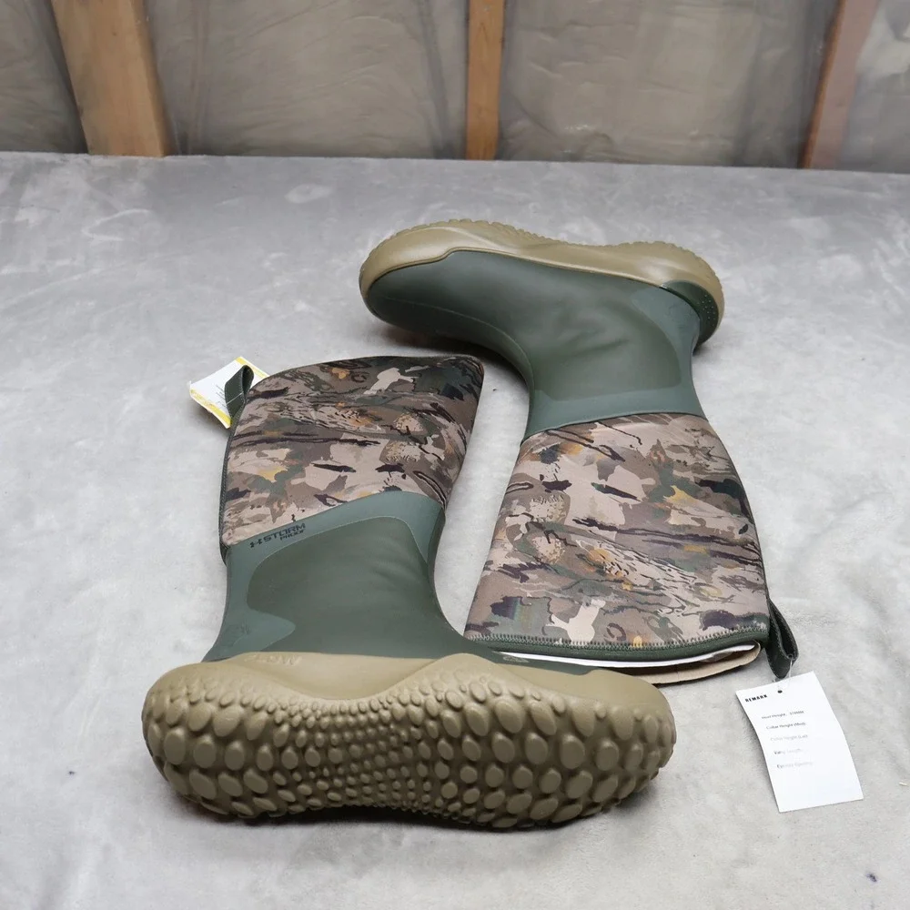 Under Armour Mens 9 Boots Camo Mud Freek Storm Proof Rubber Hunting Outdoor NEW